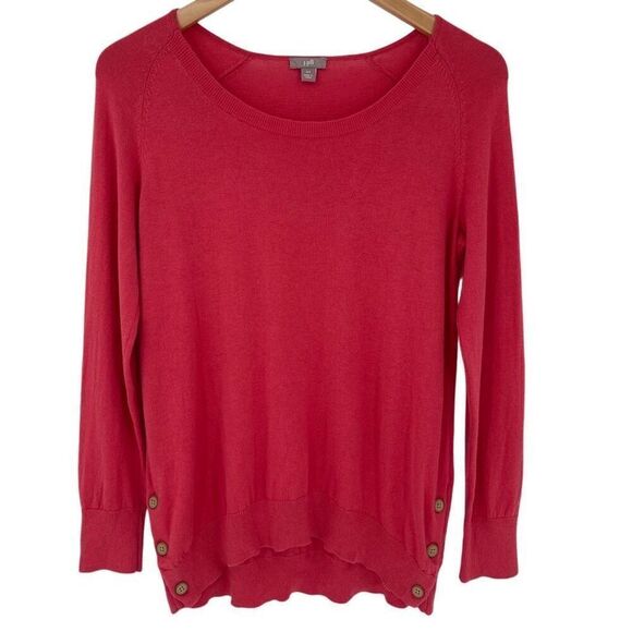 J Jill Silk Blend Long Sleeve Lightweight Sweater Women XS Pink Very Soft - Picture 1 of 5